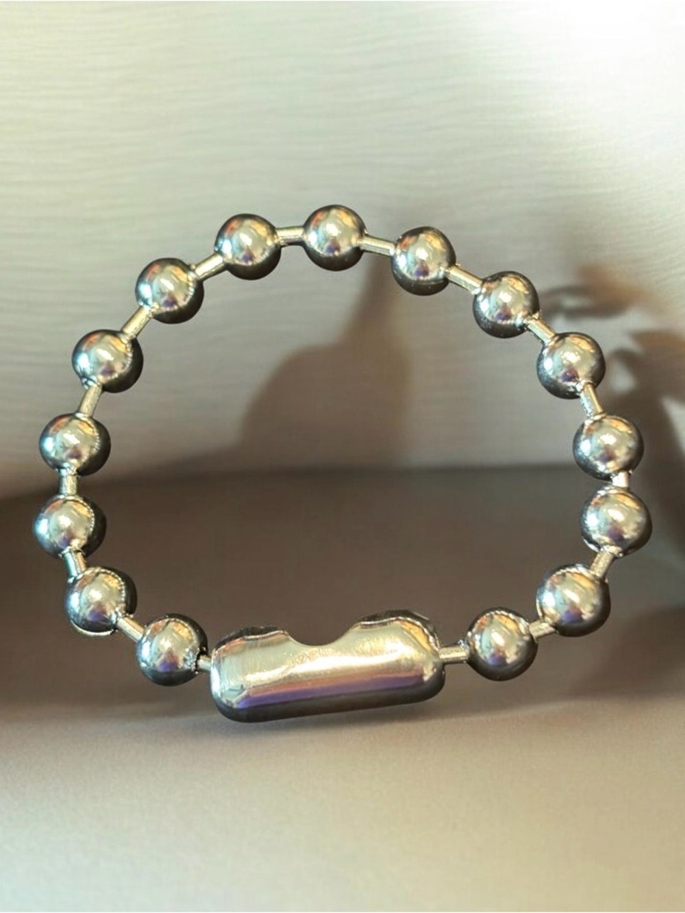 Plunder Silver Ball Bead Stretch Bracelet
